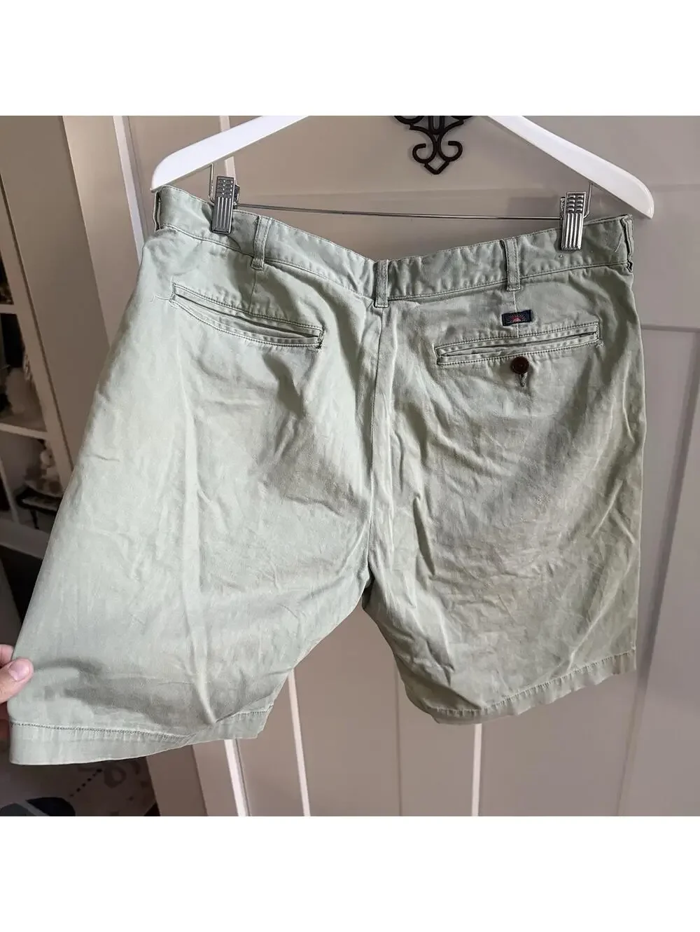 Faherty Mint Green Chino Shorts Mens 35 Cotton Stretch Casual Summer